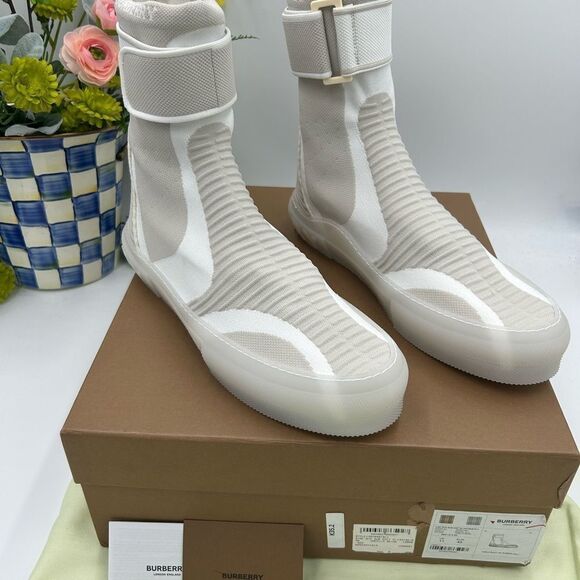 Men’s Burberry knitted sub high top sock, sneakers size 45 - Picture 2 of 14